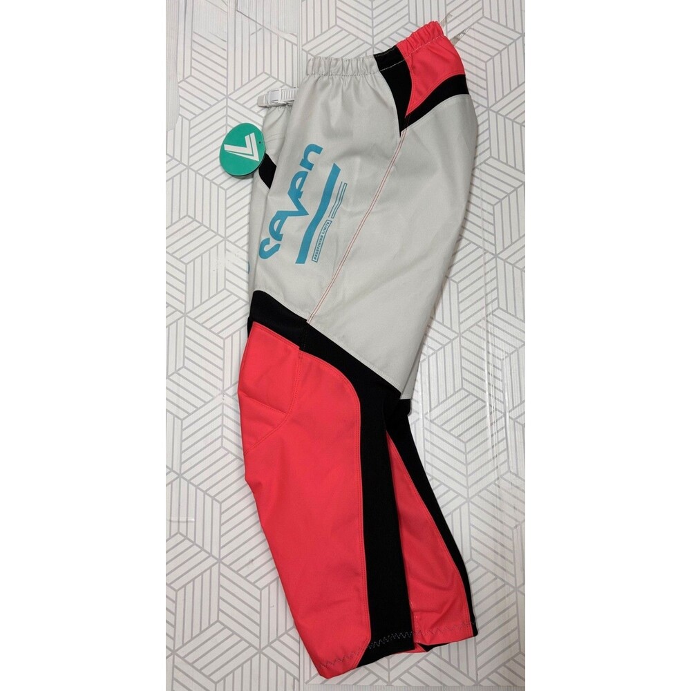 NWT Seven MX Phaser Motocross Pants Mens 38 Ivory Pink Blue